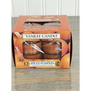 Yankee Candle 12 Spiced Pumpkin Tea Light Candles New In Box